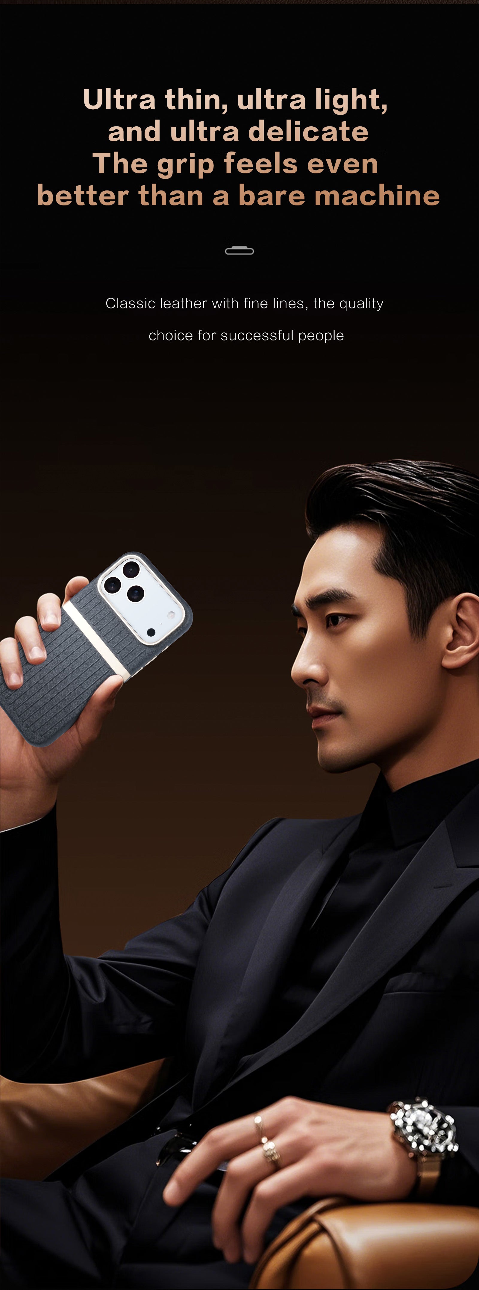 Sunyi Minimalist Luxe Series for iPhone Air 17 16 15 Pro Max | Ultra-Slim Shockproof Case with Premium Tactile Finish