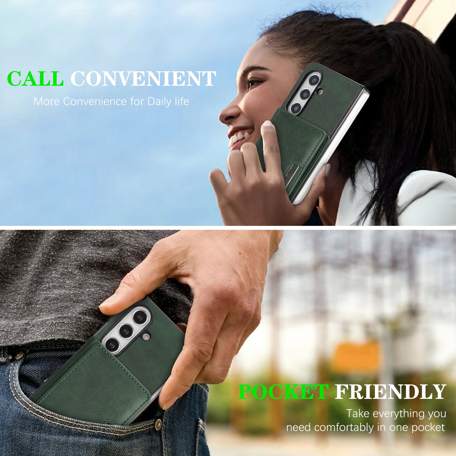 Sunyi Q Series C1 Two-in-One Magnetic Case Samsung Galaxy Z Fold 7 6 5 4 3 Engineered with N52 Ring Magnet for Seamless MagSafe & Wireless Charging