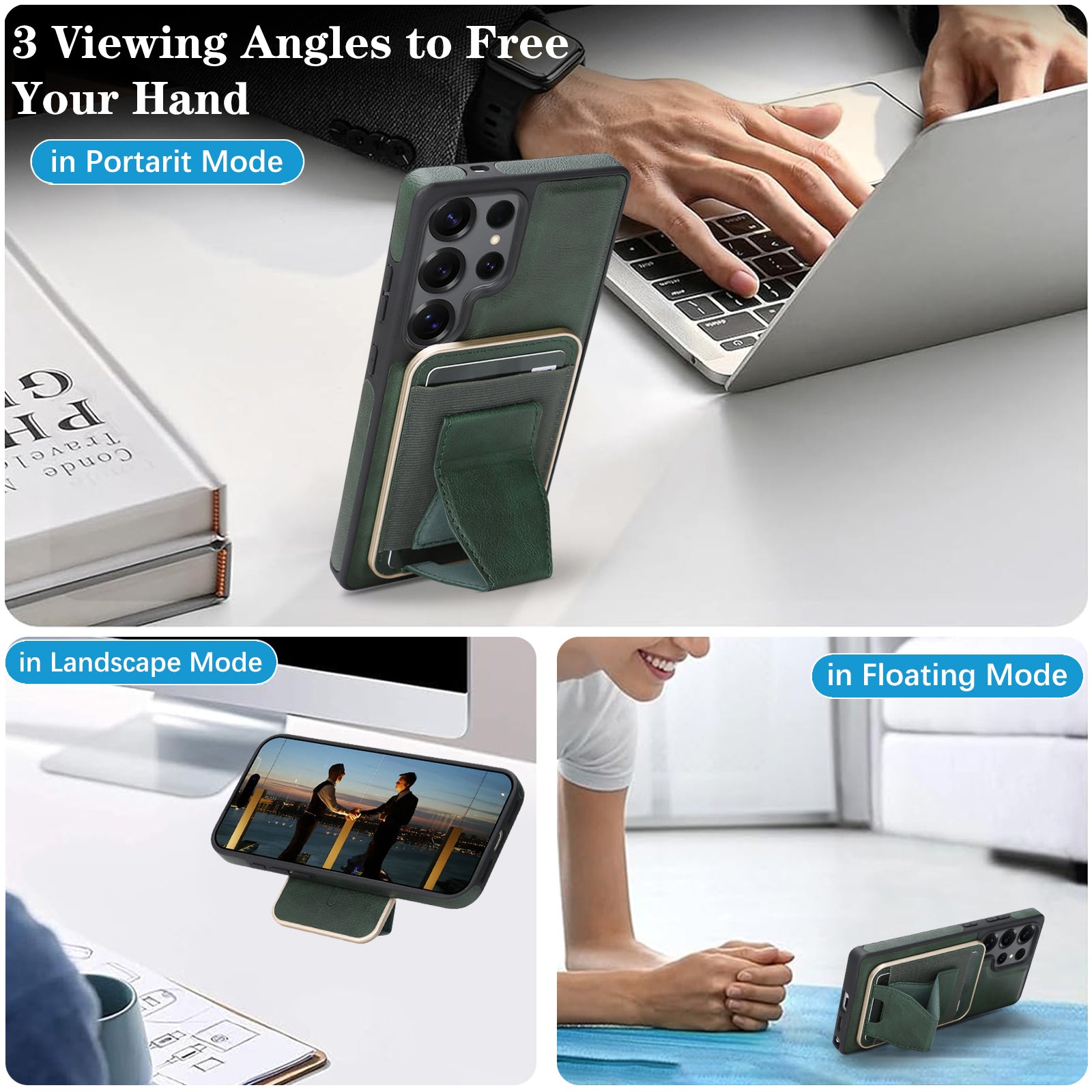 Sunyi Q2 2-in-1 Magnetic Card Holder Phone Case Samsung Galaxy S26 S25 S24 S23 Ultra Plus Powerful N52 Magnets, MagSafe Seamless Charging