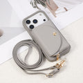 Sunyi Women Fashion Card Wallet Phone Case with Makeup Mirror & Crossbody Lanyard for iPhone Air 17 16 15 14 13 Pro Max Plus