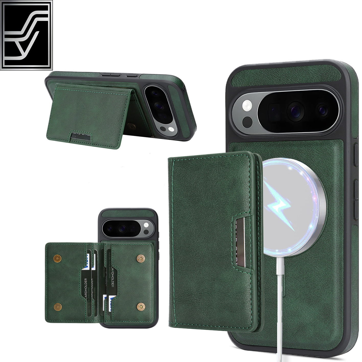 Sunyi Q Series C1 Two-in-One Magnetic Case Google Pixel 10 9 A Pro XL Engineered with N52 Ring Magnet for Seamless MagSafe & Wireless Charging