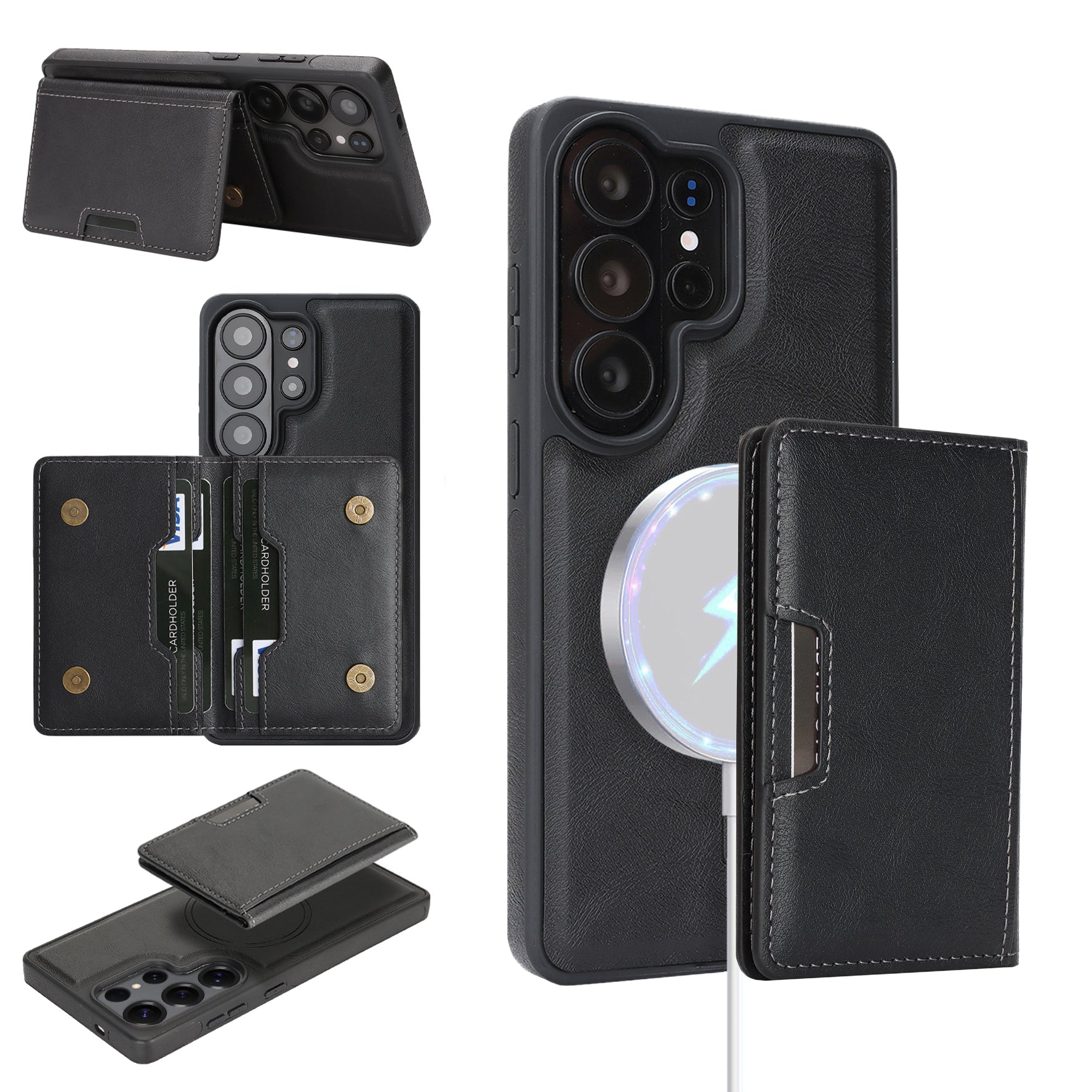 Sunyi Q Series C1 Two-in-One Magnetic Case Samsung Galaxy S26 S25 S24 S23 Plus Ultra Engineered with N52 Ring Magnet for Seamless MagSafe & Wireless Charging