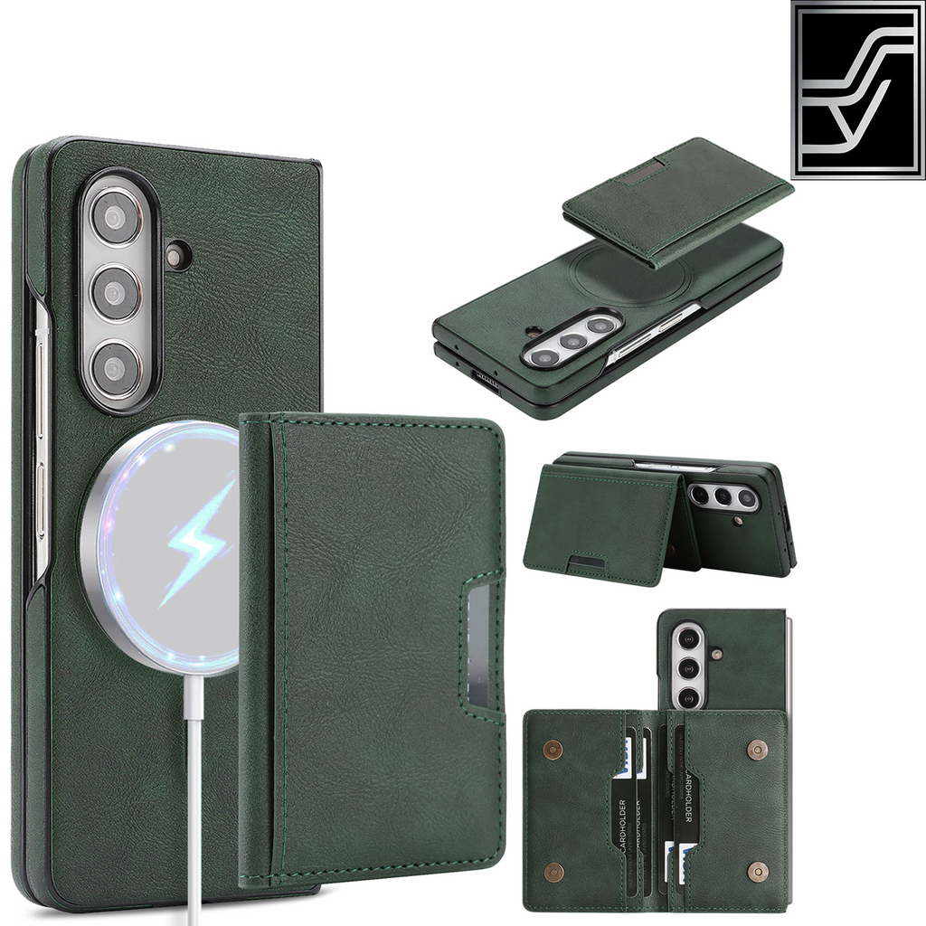 Sunyi Q Series C1 Two-in-One Magnetic Case Samsung Galaxy Z Fold 7 6 5 4 3 Engineered with N52 Ring Magnet for Seamless MagSafe & Wireless Charging