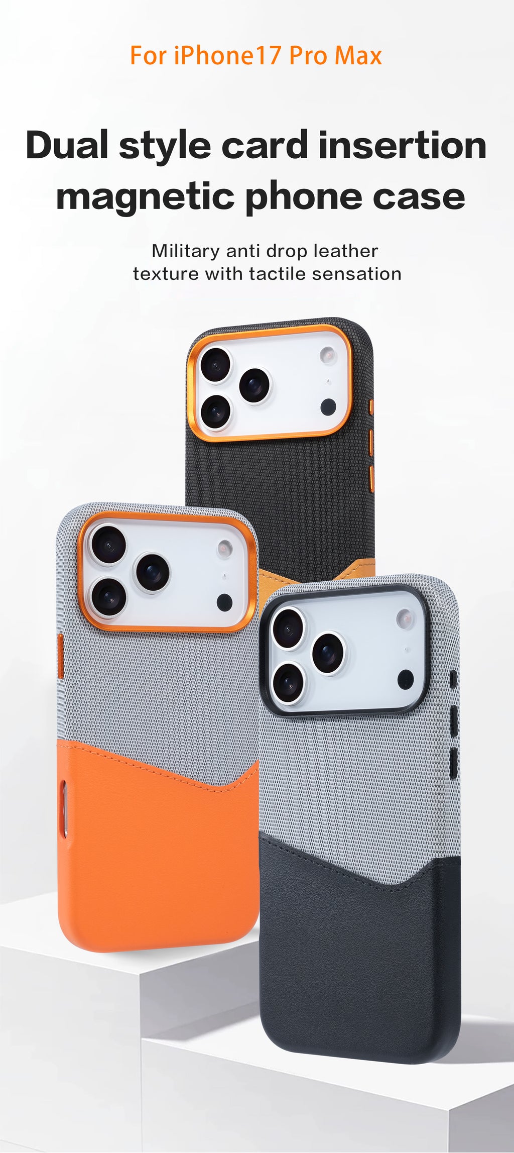 Sunyi Haute Couture Dual-Tone Magnetic Case for iPhone 17 Air 16 E 15 Pro Max Plus | Runway-Inspired Color Transition + Military-Grade Protection