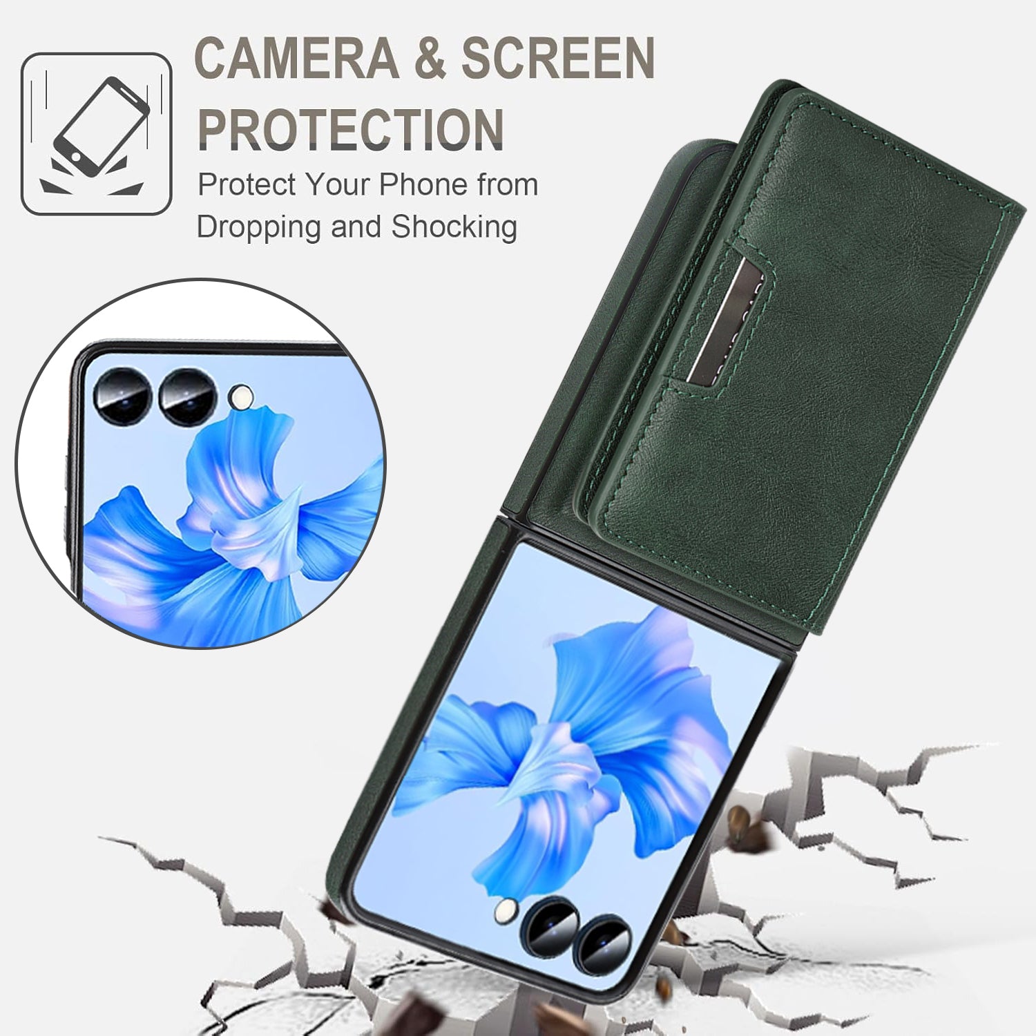 Sunyi Q Series C1 Two-in-One Magnetic Case Samsung Galaxy Z Flip 7 FE 6 5 4 3 Engineered with N52 Ring Magnet for Seamless MagSafe & Wireless Charging