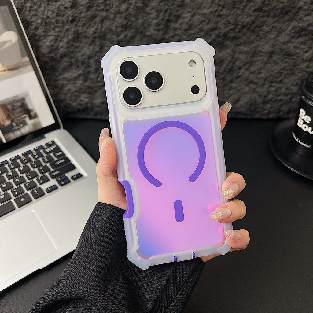 Sunyi MagiColor Pro for iPhone Air 15 16 17 Plus Pro Max | Thermochromic Magnetic Case with Military Protection - Trendy Macaron Palette