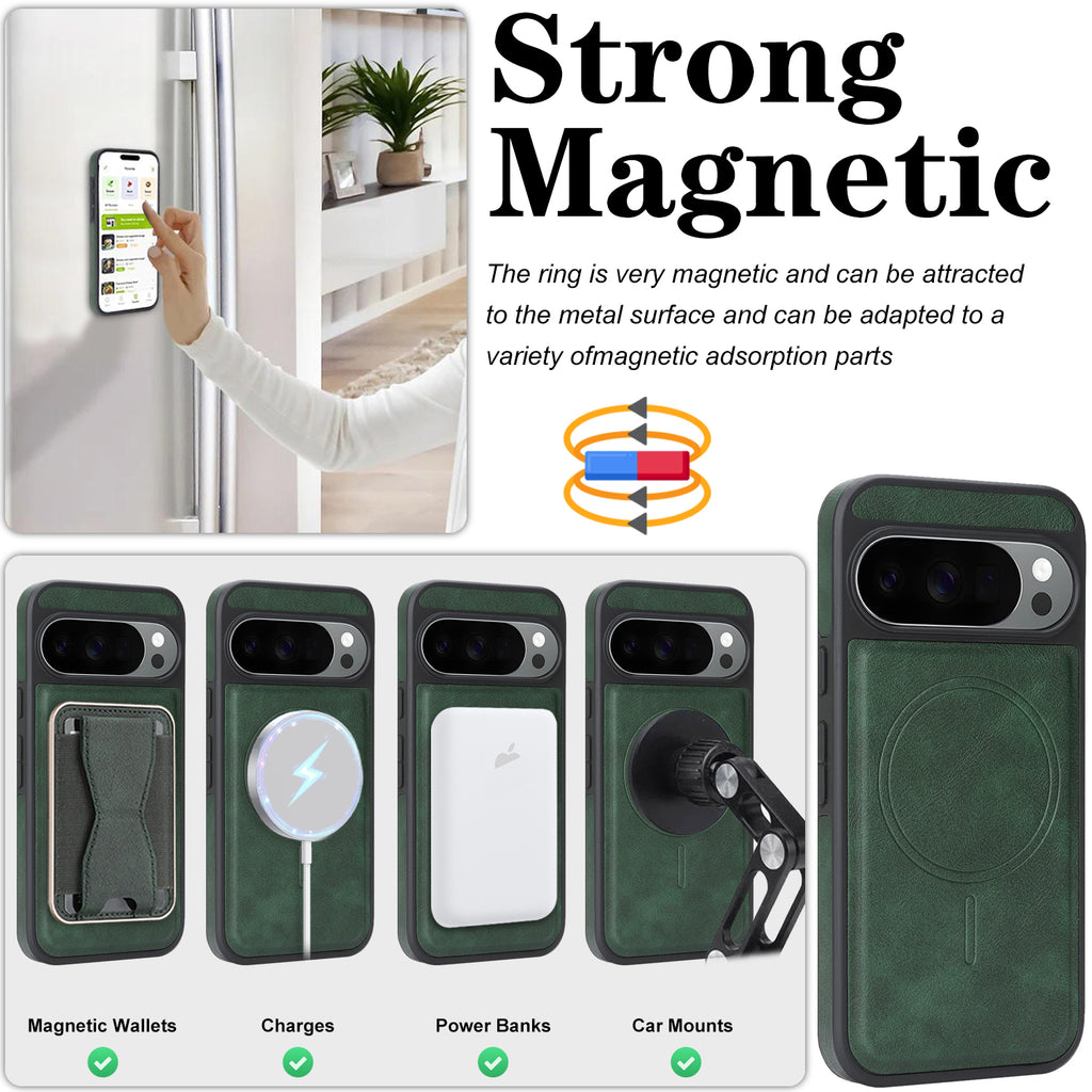 Sunyi Q Series C1 Two-in-One Magnetic Case Google Pixel 10 9 A Pro XL Engineered with N52 Ring Magnet for Seamless MagSafe & Wireless Charging