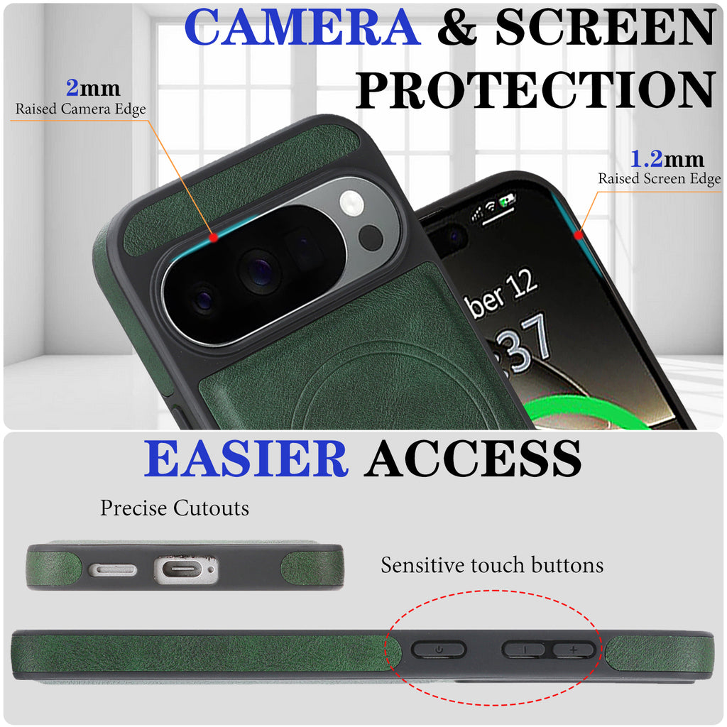 Sunyi Q Series C1 Two-in-One Magnetic Case Google Pixel 10 9 A Pro XL Engineered with N52 Ring Magnet for Seamless MagSafe & Wireless Charging