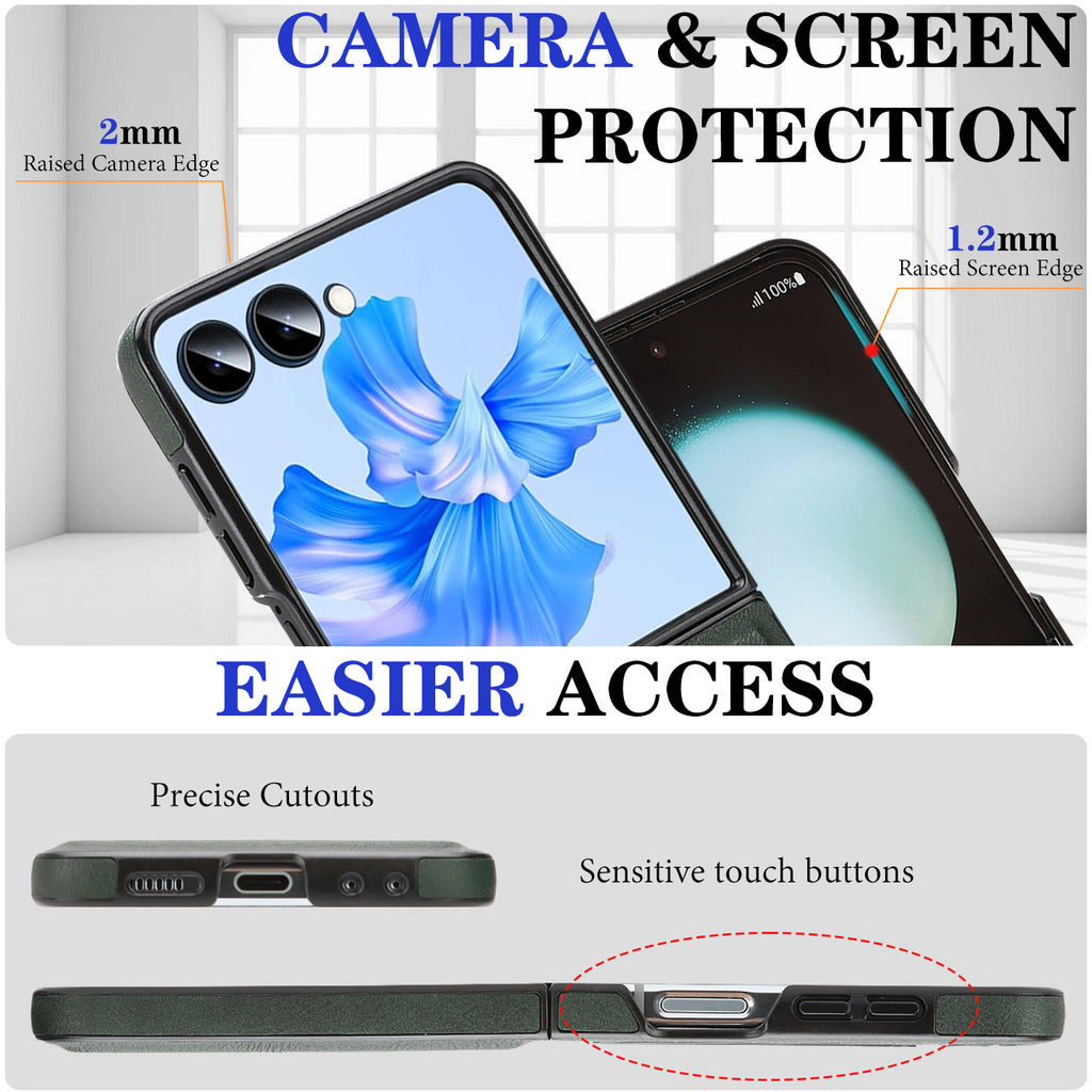 Sunyi Q Series C1 Two-in-One Magnetic Case Samsung Galaxy Z Flip 7 FE 6 5 4 3 Engineered with N52 Ring Magnet for Seamless MagSafe & Wireless Charging