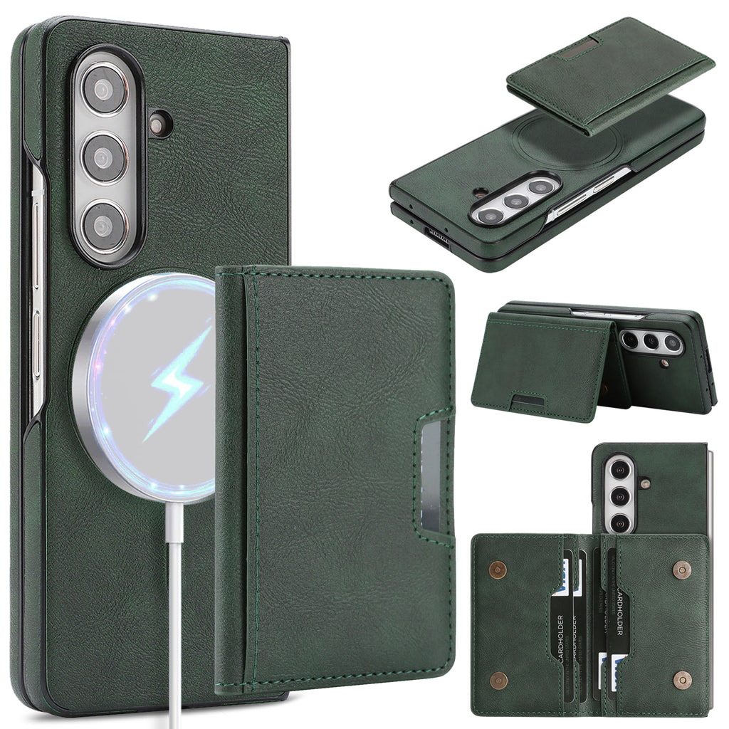 Sunyi Q Series C1 Two-in-One Magnetic Case Samsung Galaxy Z Fold 7 6 5 4 3 Engineered with N52 Ring Magnet for Seamless MagSafe & Wireless Charging