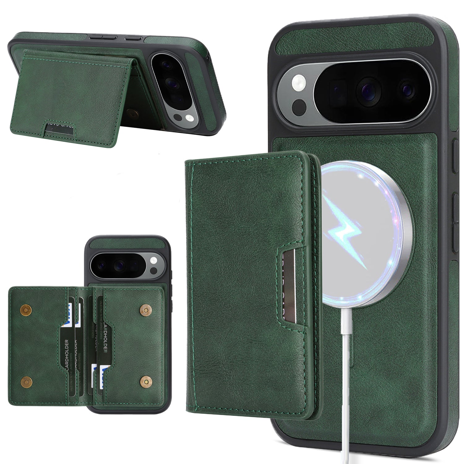 Sunyi Q Series C1 Two-in-One Magnetic Case Google Pixel 10 9 A Pro XL Engineered with N52 Ring Magnet for Seamless MagSafe & Wireless Charging