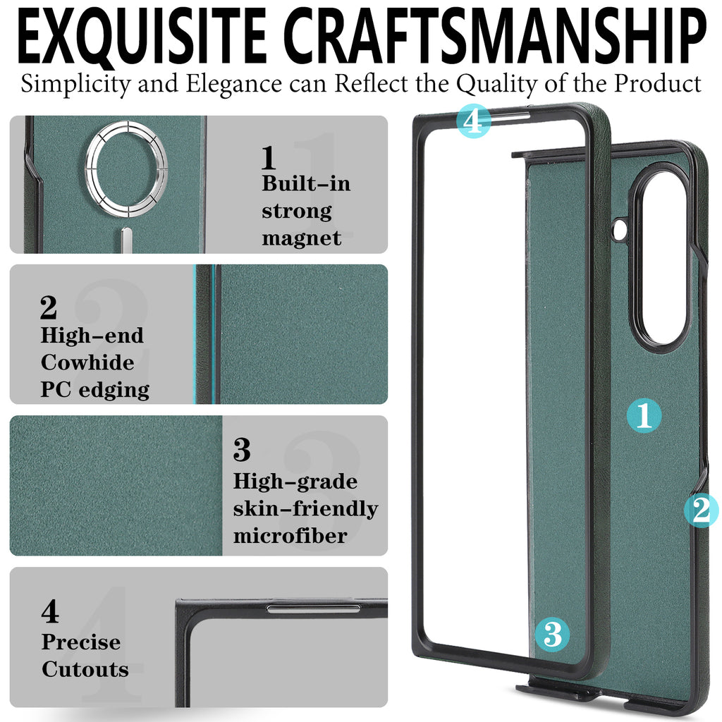 Sunyi Q Series C1 Two-in-One Magnetic Case Samsung Galaxy Z Fold 7 6 5 4 3 Engineered with N52 Ring Magnet for Seamless MagSafe & Wireless Charging