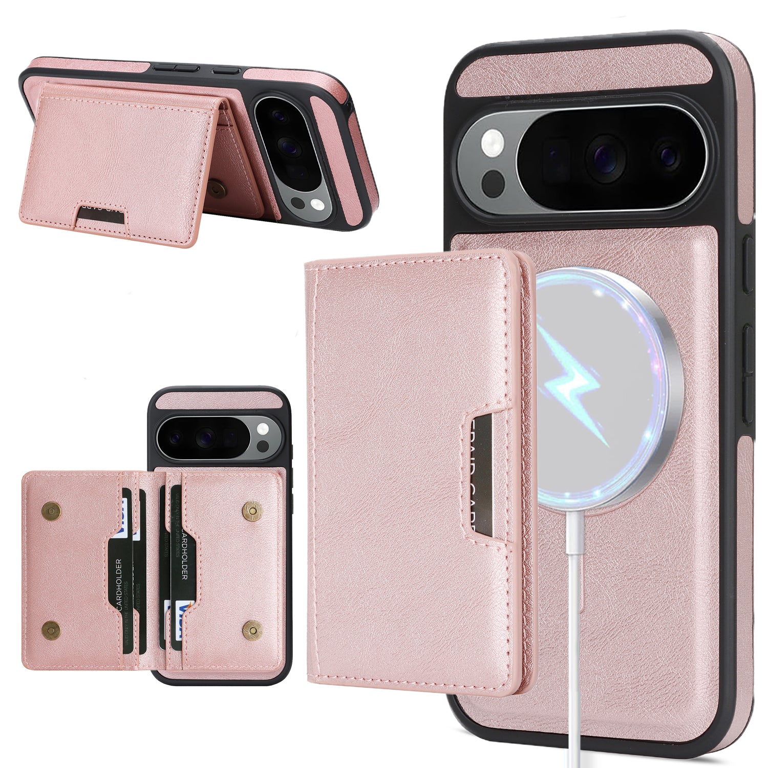 Sunyi Q Series C1 Two-in-One Magnetic Case Google Pixel 10 9 A Pro XL Engineered with N52 Ring Magnet for Seamless MagSafe & Wireless Charging