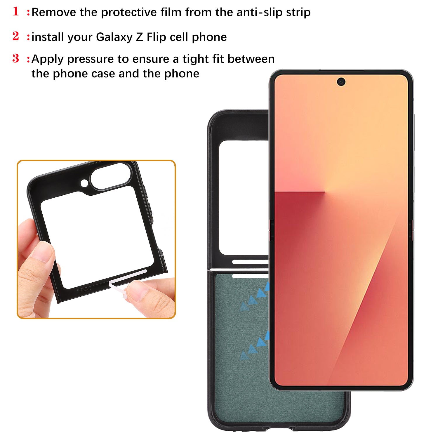 Sunyi Q2 2-in-1 Magnetic Card Holder Phone Case Samsung Galaxy Z Flip 7 FE 6 5 4 3 Powerful N52 Magnets, MagSafe Seamless Charging