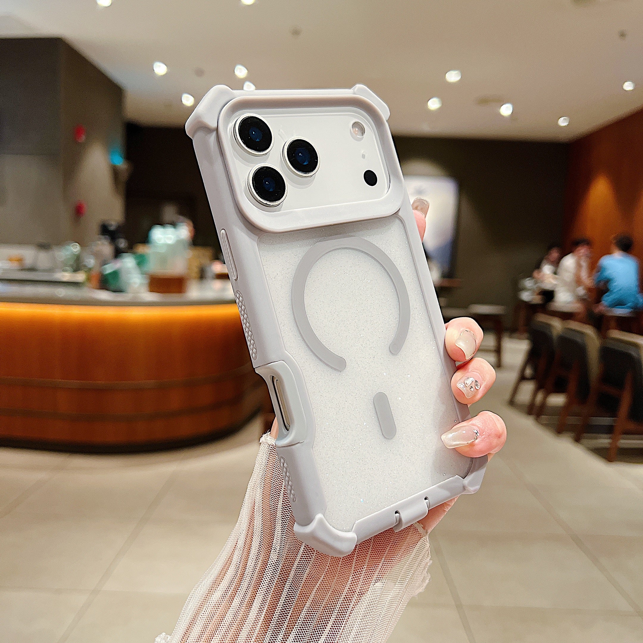 Sunyi Magnetic-Compatible iPhone Case for iPhone Air 17 16 15 Pro Max Plus – Dual-Layer Protective Cover with MagSafe Support