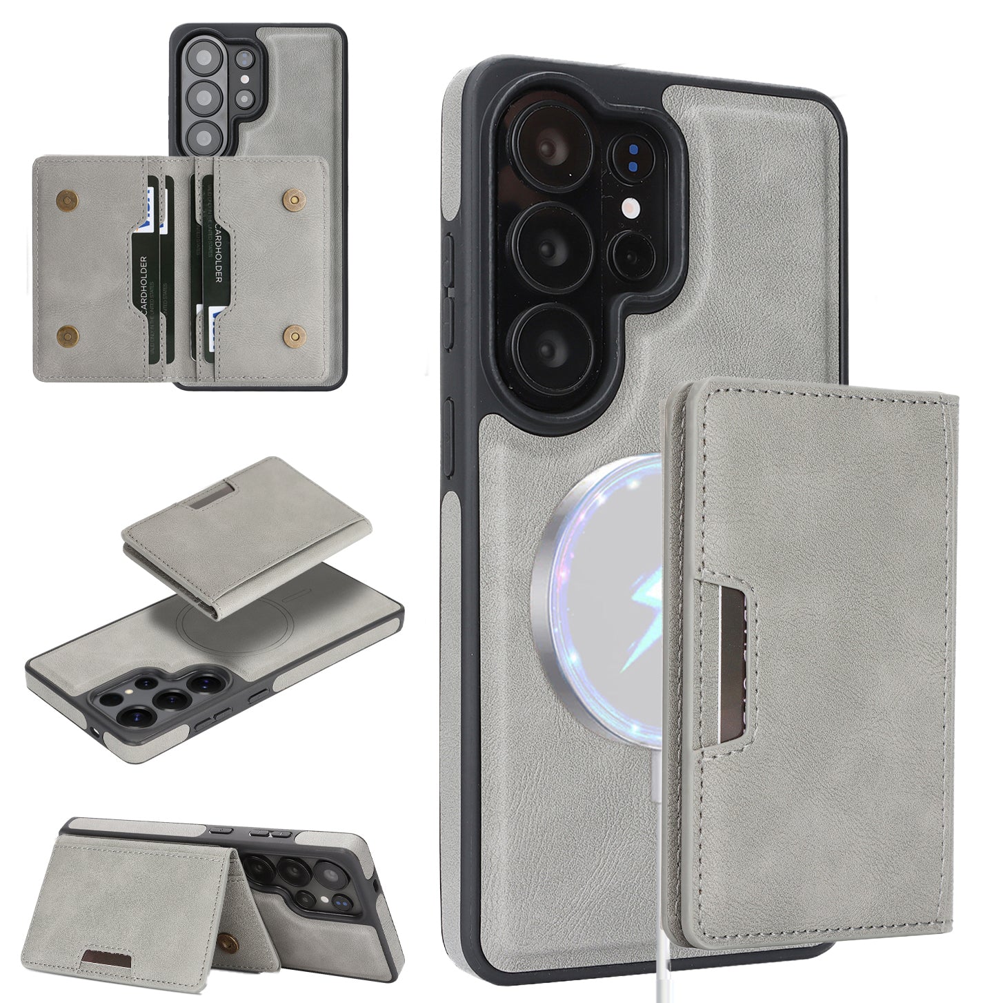 Sunyi Q Series C1 Two-in-One Magnetic Case Samsung Galaxy S26 S25 S24 S23 Plus Ultra Engineered with N52 Ring Magnet for Seamless MagSafe & Wireless Charging