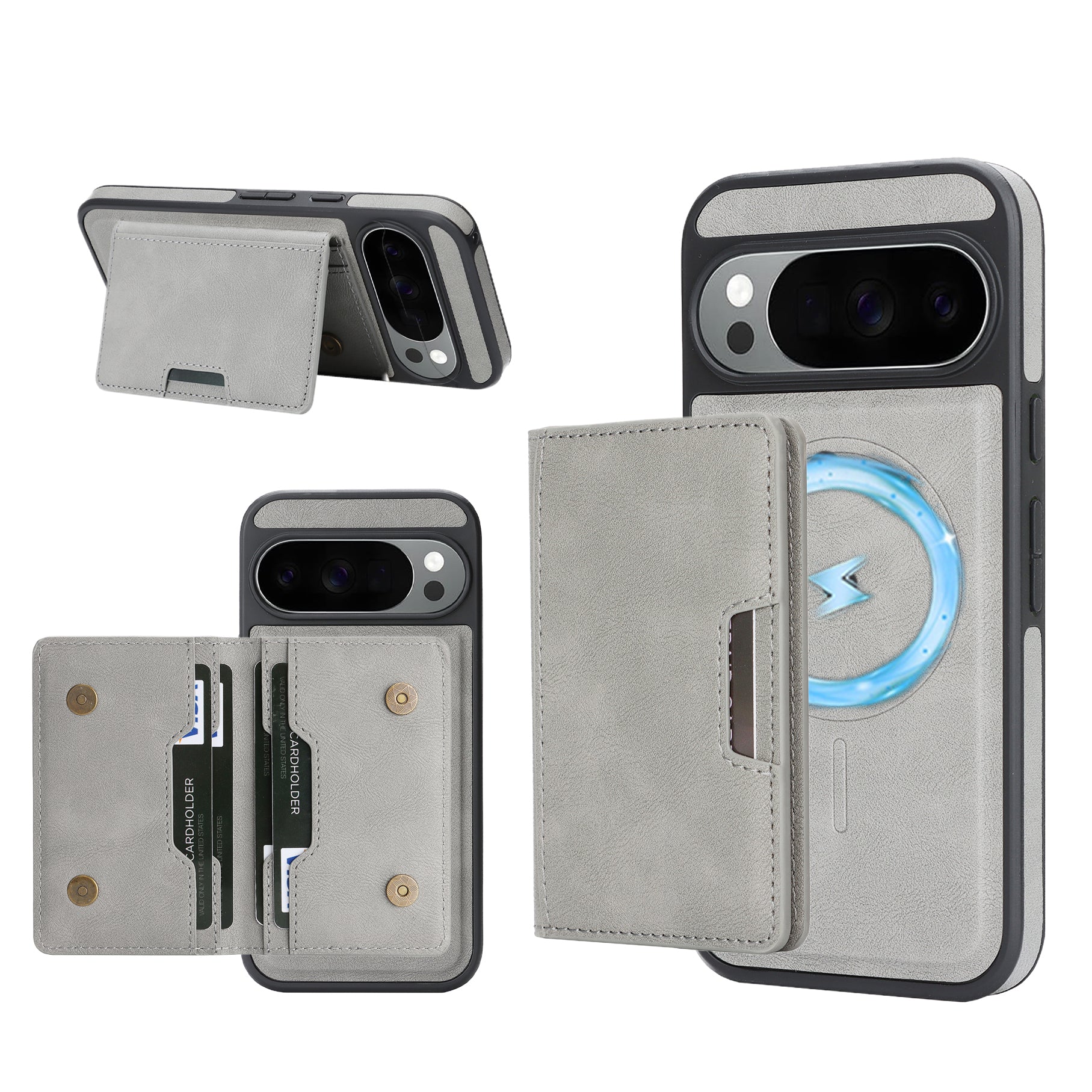 Sunyi Q Series C1 Two-in-One Magnetic Case Google Pixel 10 9 A Pro XL Engineered with N52 Ring Magnet for Seamless MagSafe & Wireless Charging