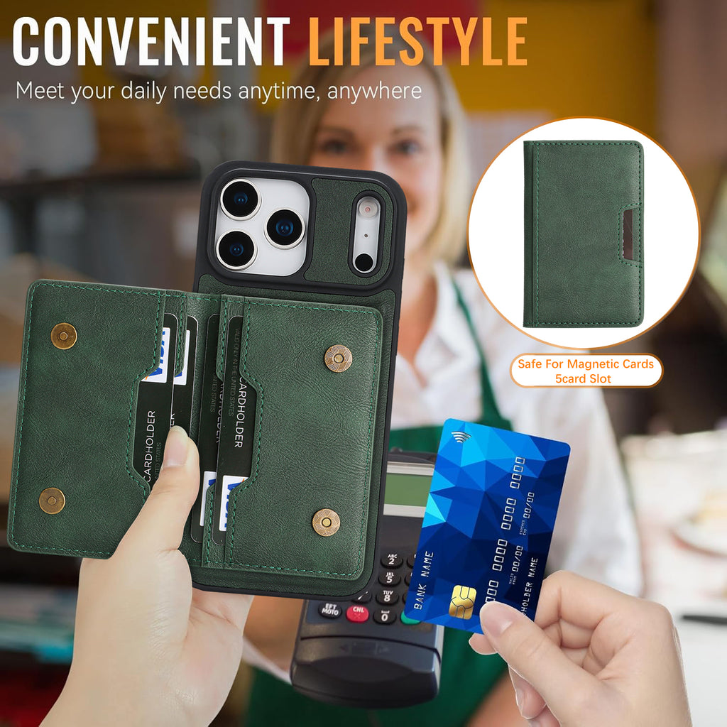 Sunyi Q Series C1 Two-in-One Magnetic Case iPhone Air 17 16E 16 15 Pro Max Plus Engineered with N52 Ring Magnet for Seamless MagSafe & Wireless Charging