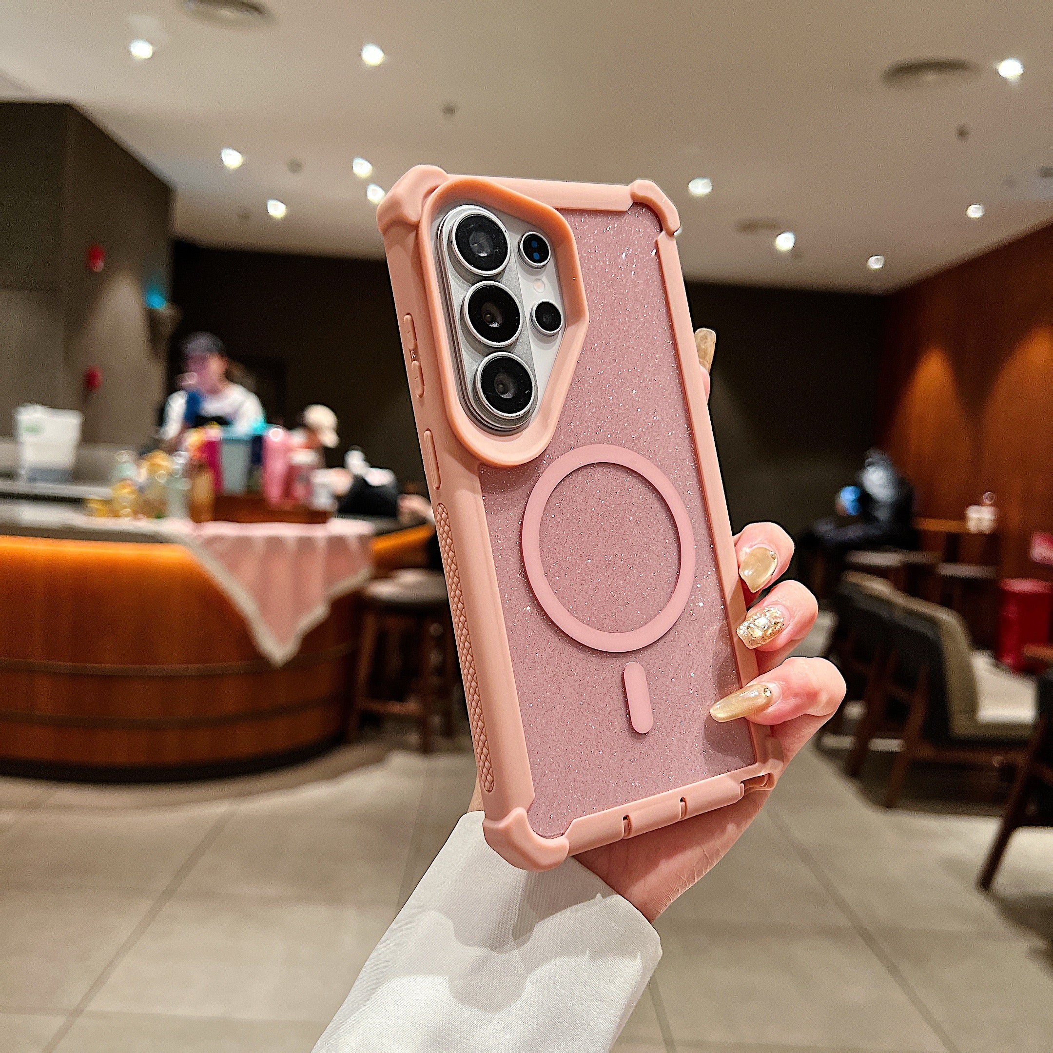 Sunyi Military Grade Drop Tested MagSafe Case for Samsung Galaxy 26 / S26 Plus / S26 Ultra, Dual Layer Heavy Duty Protection, Shockproof Bumper with Glitter Clear Back, Non-Slip Phone Cover