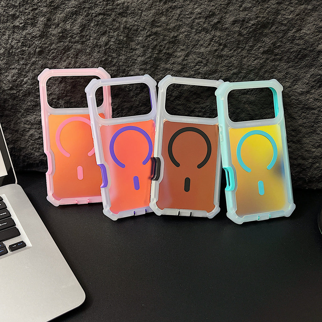 Sunyi MagiColor Pro for iPhone Air 15 16 17 Plus Pro Max | Thermochromic Magnetic Case with Military Protection - Trendy Macaron Palette