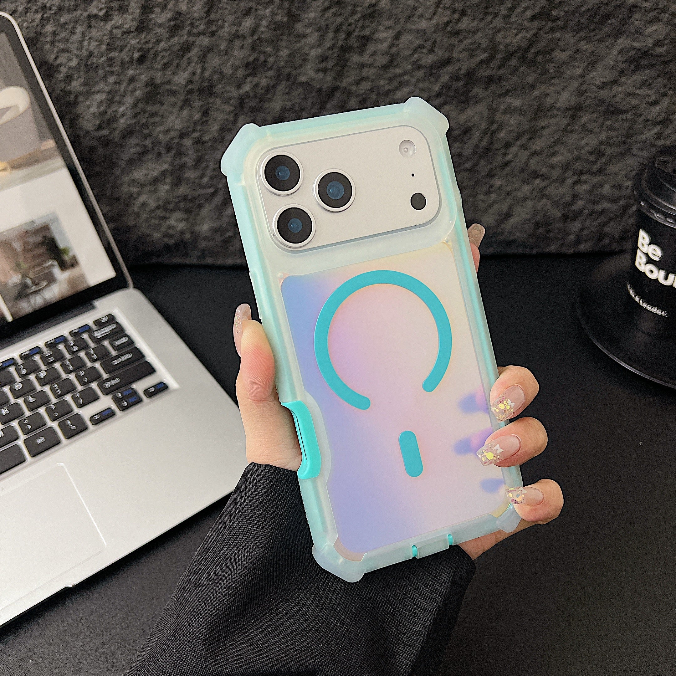 Sunyi MagiColor Pro for iPhone Air 15 16 17 Plus Pro Max | Thermochromic Magnetic Case with Military Protection - Trendy Macaron Palette