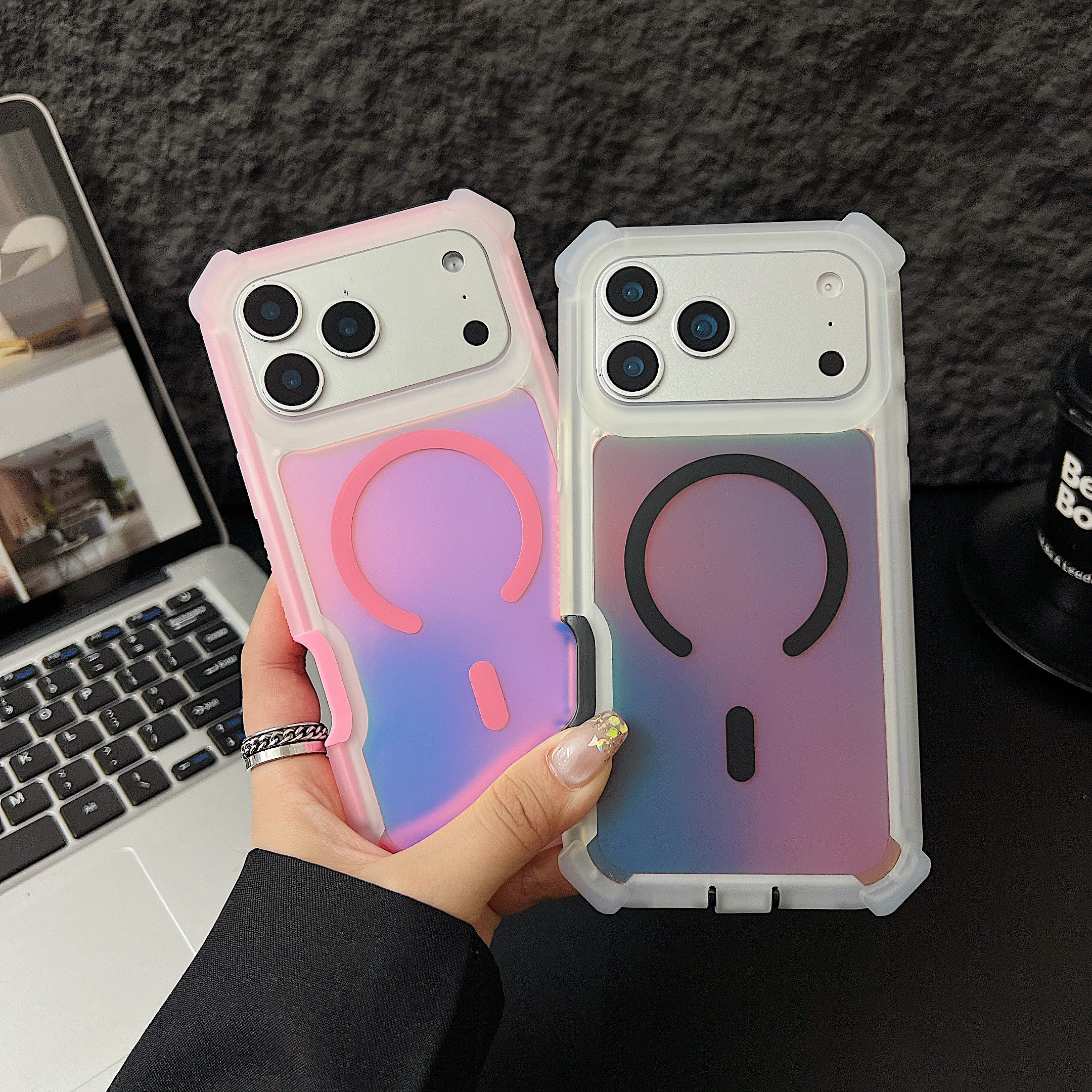 Sunyi MagiColor Pro for iPhone Air 15 16 17 Plus Pro Max | Thermochromic Magnetic Case with Military Protection - Trendy Macaron Palette