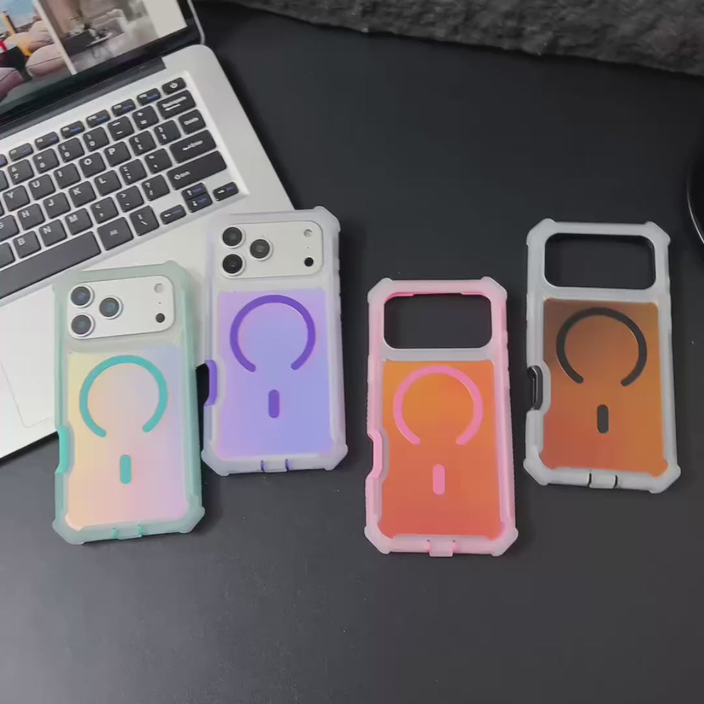 Sunyi MagiColor Pro for iPhone Air 15 16 17 Plus Pro Max | Thermochromic Magnetic Case with Military Protection - Trendy Macaron Palette