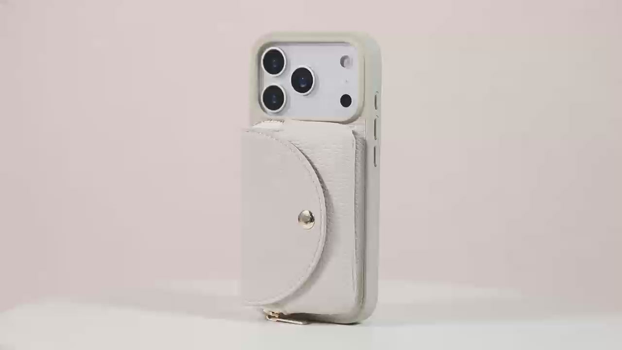 Sunyi Women Fashion Card Wallet Phone Case with Makeup Mirror & Crossbody Lanyard for iPhone Air 17 16 15 14 13 Pro Max Plus