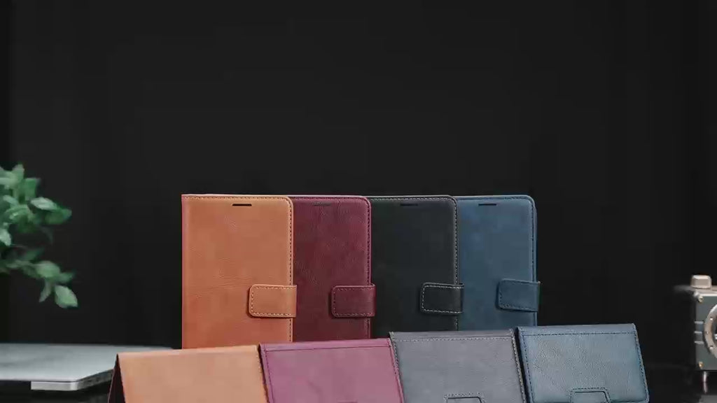 Sunyi Magnetic Leather Wallet Case for Samsung Galaxy (S24/S25/S26 Ultra/Plus), N52 Ring Magnet, MagSafe Wireless Charging, 3 Card + 1 Wallet Slots & 2-Fold 5-Card Holder